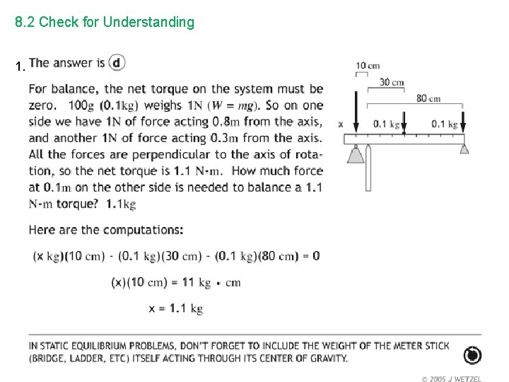 8. 2 Check for Understanding 1. 