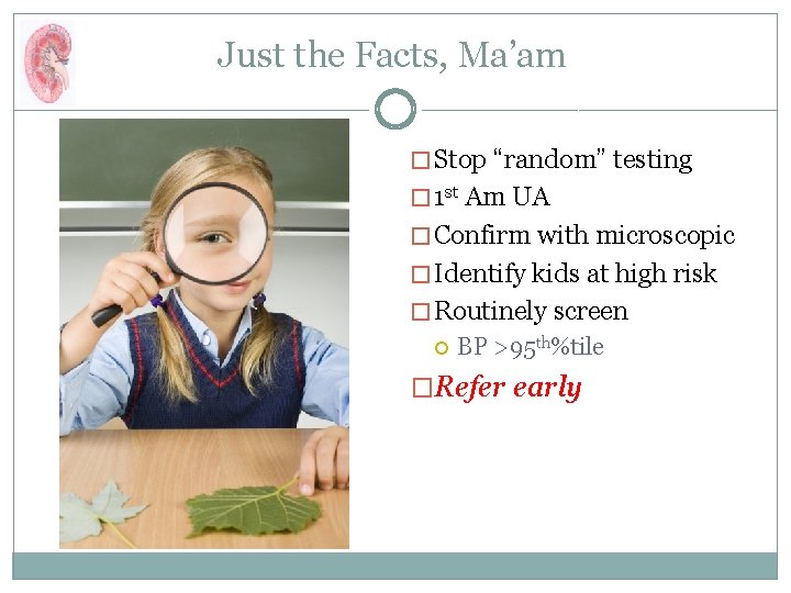 Just the Facts, Ma’am � Stop “random” testing � 1 st Am UA �
