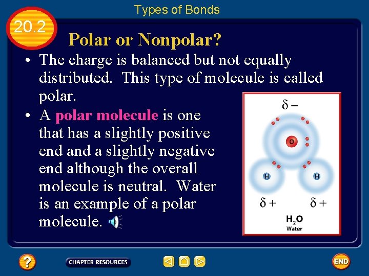 Types of Bonds 20. 2 Polar or Nonpolar? • The charge is balanced but