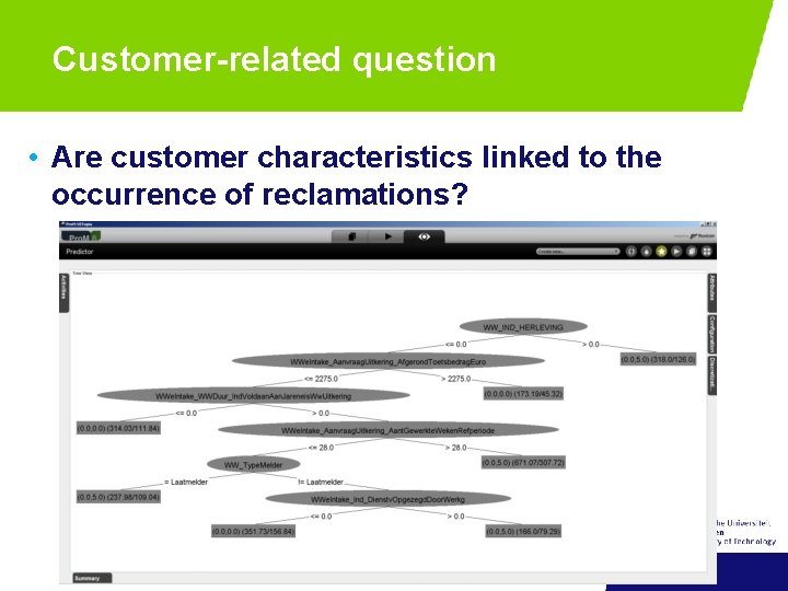 Customer-related question • Are customer characteristics linked to the occurrence of reclamations? 