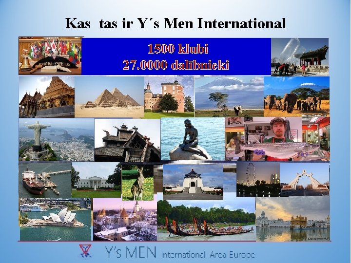 Kas tas ir Y´s Men International 1500 klubi 27. 0000 dalībnieki 