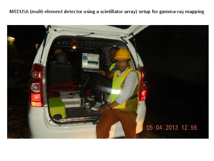 MEDUSA (multi-element detector using a scintillator array) setup for gamma-ray mapping 