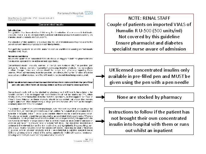 NOTE: RENAL STAFF Couple of patients on imported VIALS of Humulin R U-500 (500