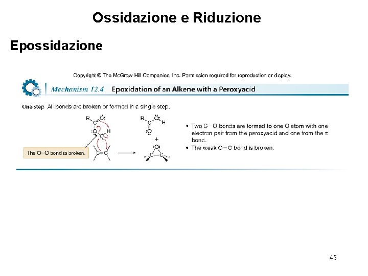 Ossidazione e Riduzione Epossidazione 45 