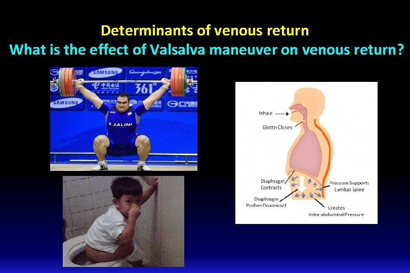 Determinants of venous return What is the effect of Valsalva maneuver on venous return?