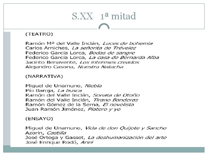 S. XX 1ª mitad 