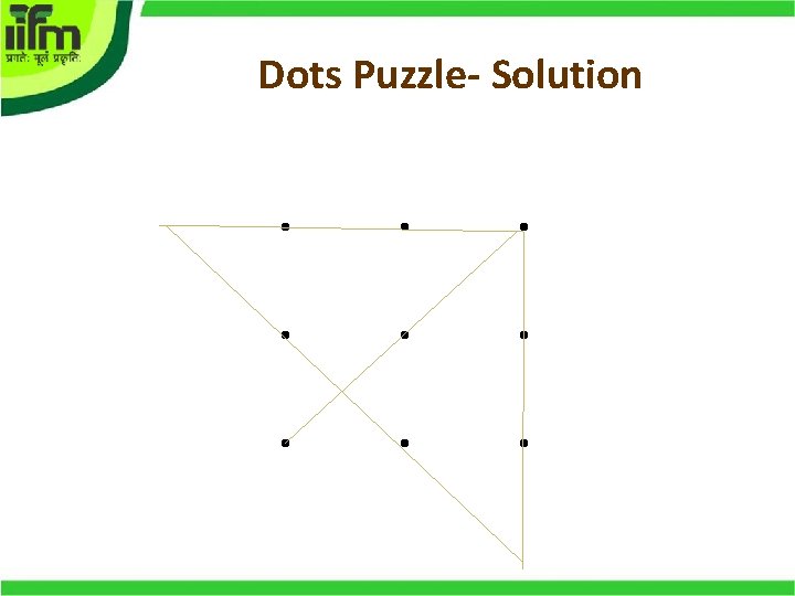 Dots Puzzle- Solution . . 