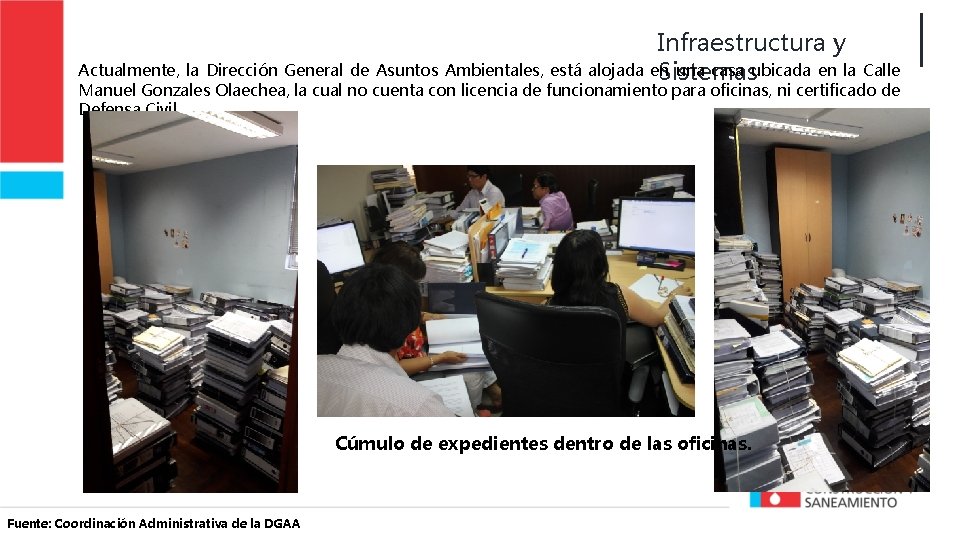 Infraestructura y Actualmente, la Dirección General de Asuntos Ambientales, está alojada en una casa