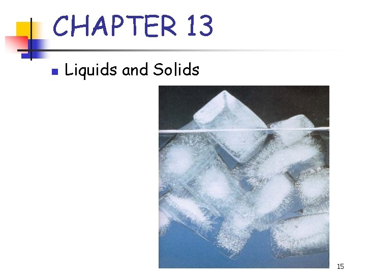 CHAPTER 13 n Liquids and Solids 15 