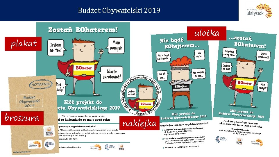 Budżet Obywatelski 2019 ulotka plakat broszura naklejka 
