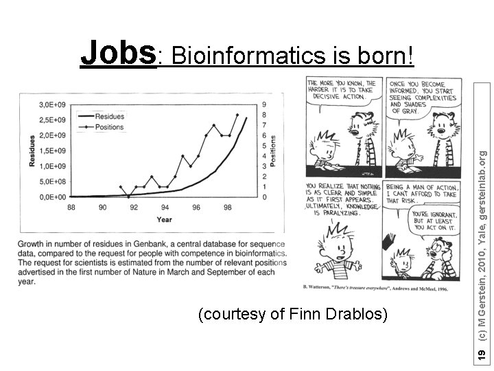 (courtesy of Finn Drablos) 19 (c) M Gerstein, 2010, Yale, gersteinlab. org Jobs: Bioinformatics