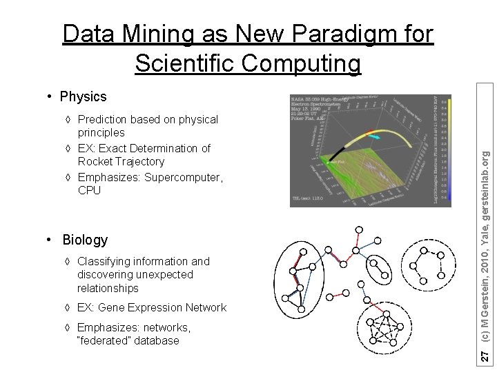 Data Mining as New Paradigm for Scientific Computing à Prediction based on physical principles