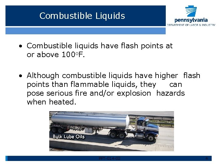 FLAMMABLE AND COMBUSTIBLE LIQUIDS Bureau of Workers Comp