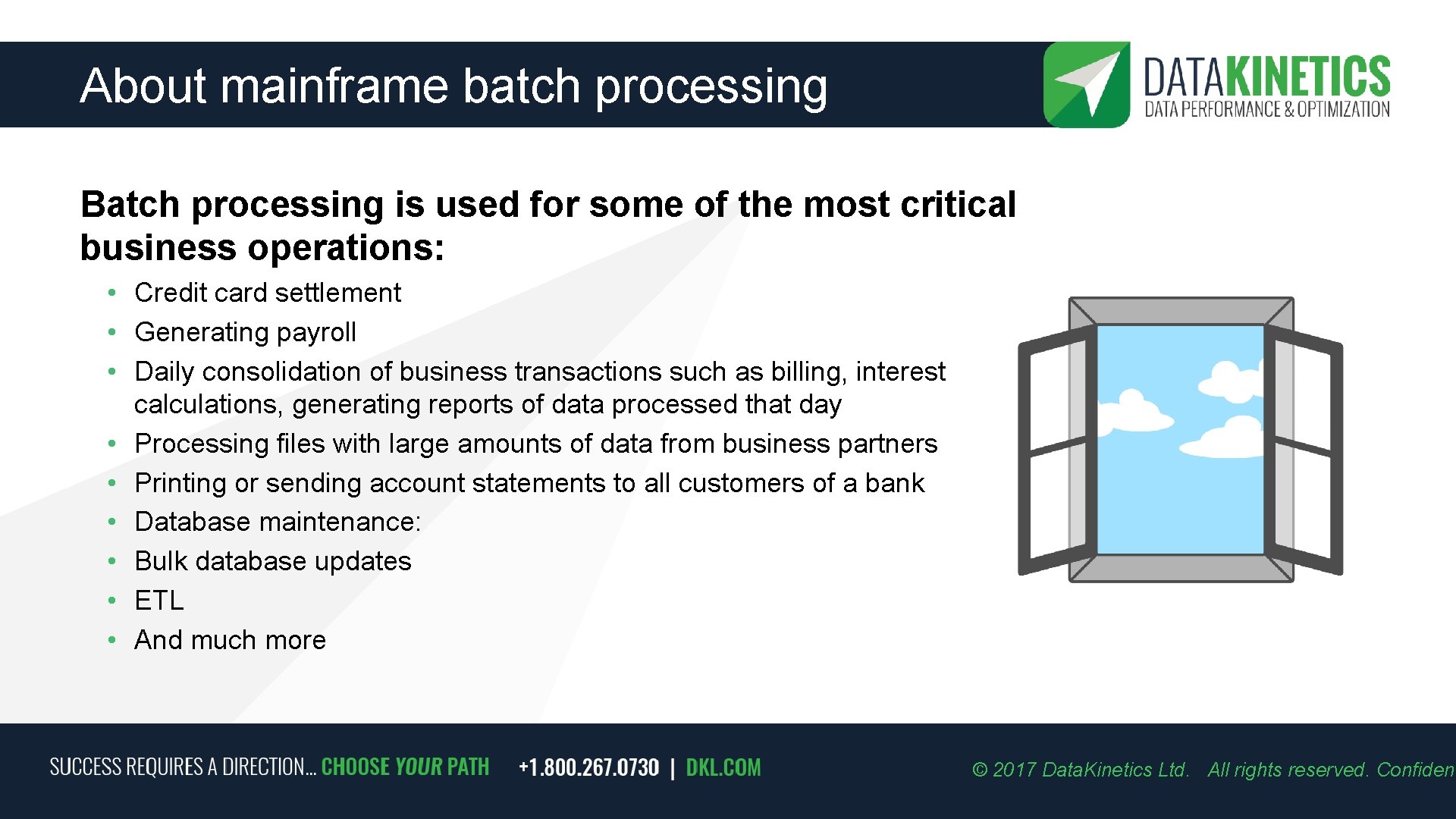 About mainframe batch processing Batch processing is used for some of the most critical