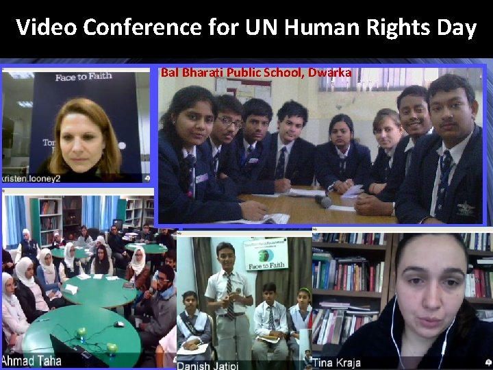 Video Conference for UN Human Rights Day Bal Bharati Public School, Dwarka 