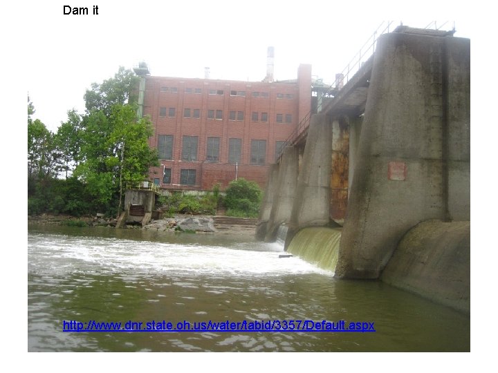 Dam it http: //www. dnr. state. oh. us/water/tabid/3357/Default. aspx 