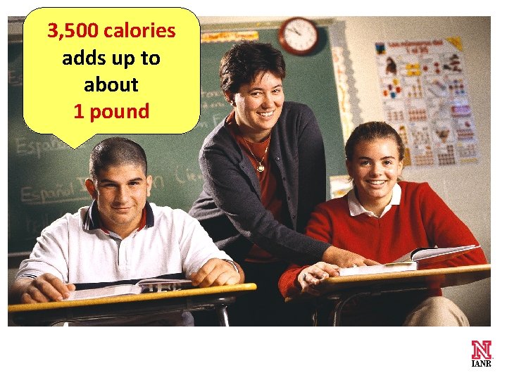 3, 500 calories adds up to about 1 pound 