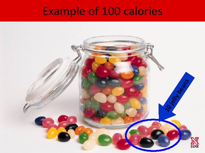 10 je l ly be an s Example of 100 calories 