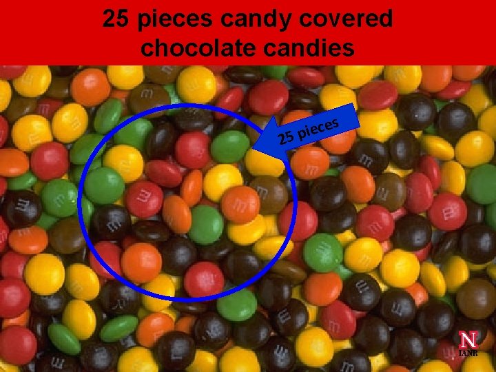 25 pieces candy covered chocolate candies s e c ie 25 p 