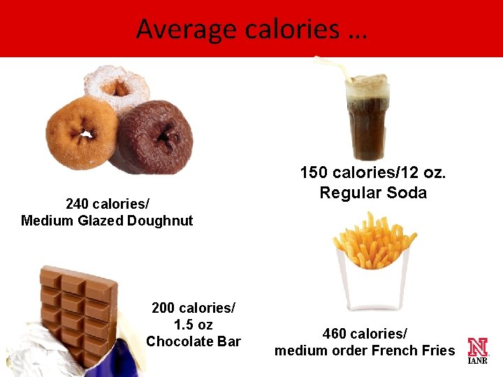 Average calories … 240 calories/ Medium Glazed Doughnut 200 calories/ 1. 5 oz Chocolate