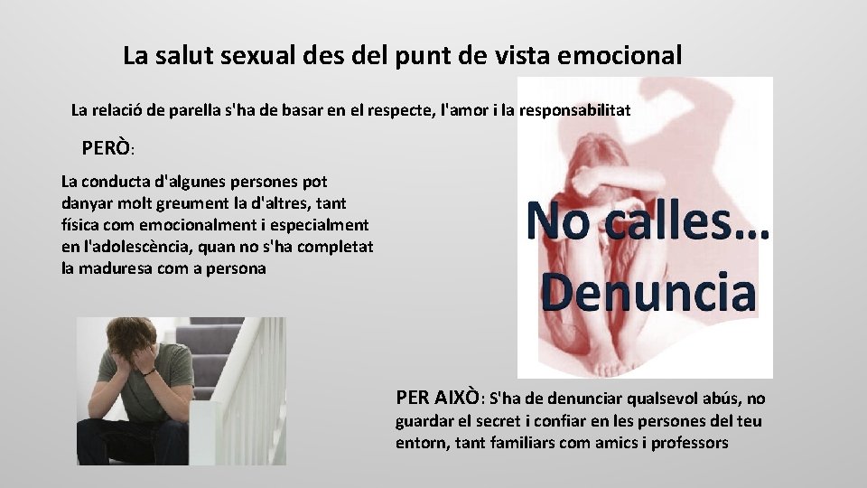 La salut sexual des del punt de vista emocional La relació de parella s'ha