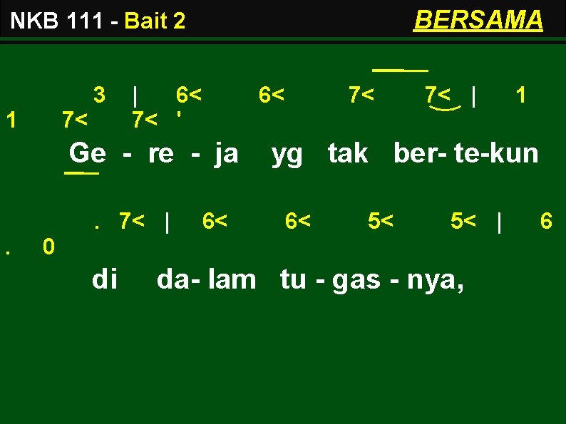 BERSAMA NKB 111 - Bait 2 3 1 7< | 6< 7< ' 6<