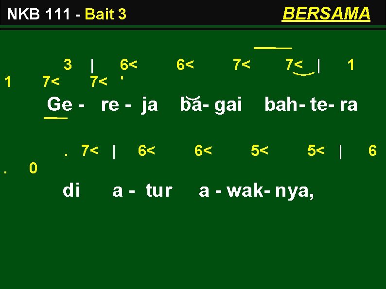 BERSAMA NKB 111 - Bait 3 3 1 7< | 6< 7< ' 6<