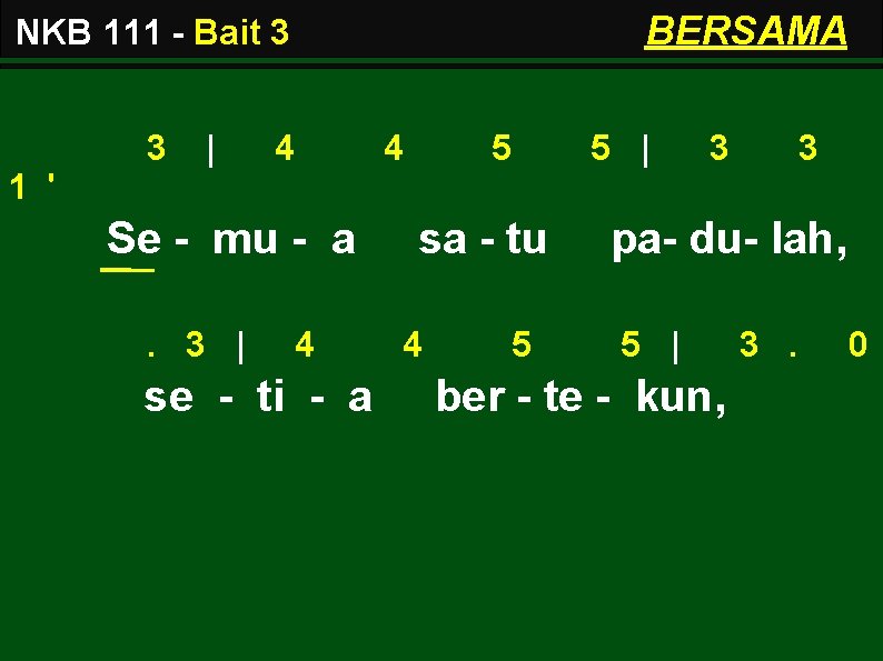 BERSAMA NKB 111 - Bait 3 3 | 4 4 5 5 | 3