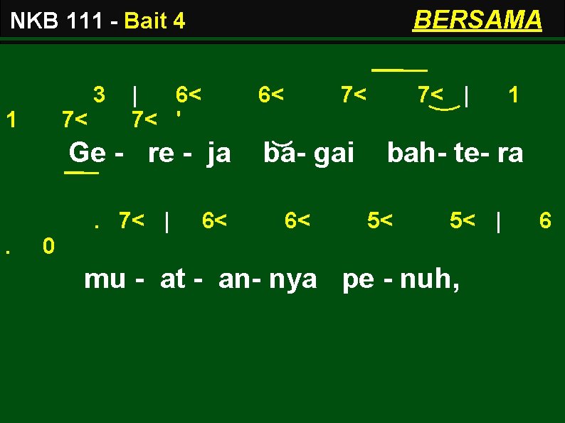 BERSAMA NKB 111 - Bait 4 3 1 7< | 6< 7< ' 6<