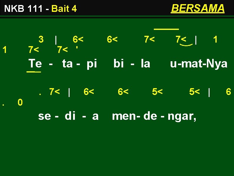 BERSAMA NKB 111 - Bait 4 3 7< 1 | 6< 7< ' 6<
