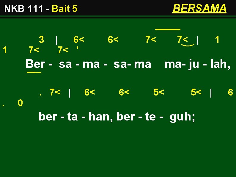 BERSAMA NKB 111 - Bait 5 3 7< 1 | 6< 7< ' 6<