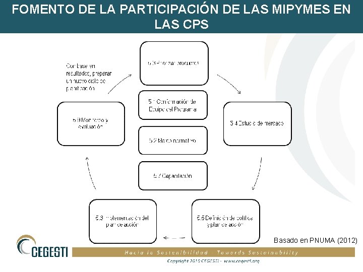 FOMENTO DE LA PARTICIPACIÓN DE LAS MIPYMES EN LAS CPS Basado en PNUMA (2012)