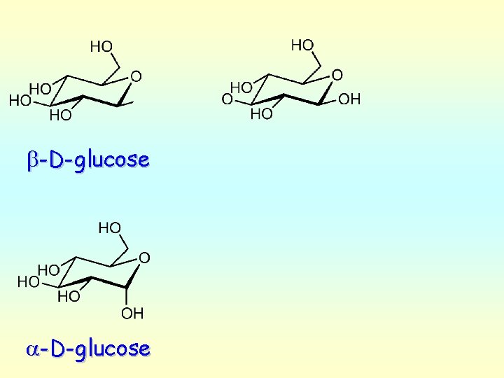 b-D-glucose a-D-glucose 
