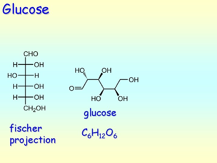 Glucose glucose fischer projection C 6 H 12 O 6 