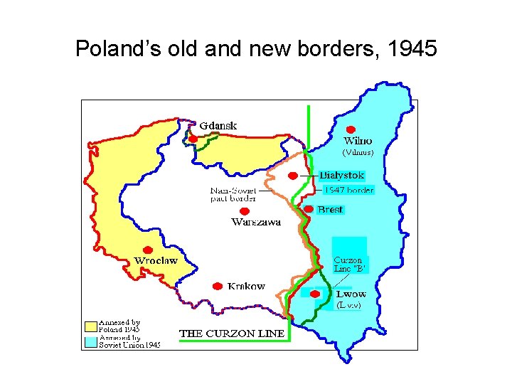 Poland’s old and new borders, 1945 