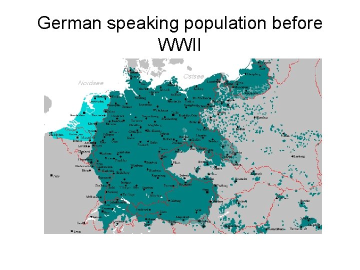 German speaking population before WWII 