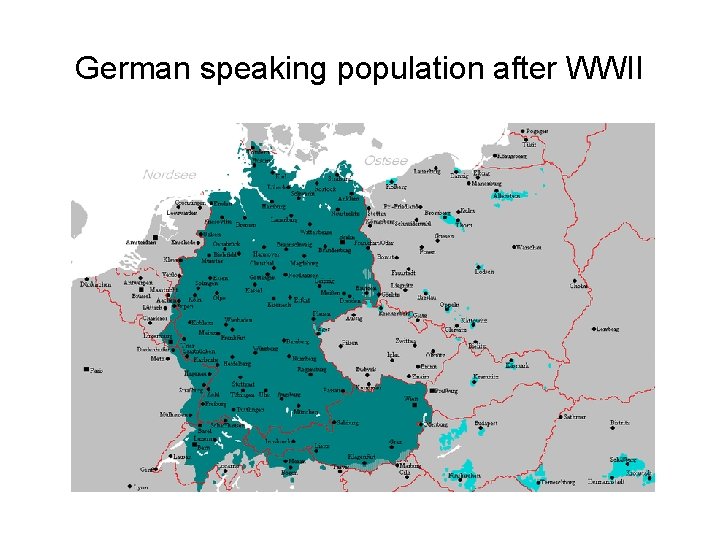 German speaking population after WWII 