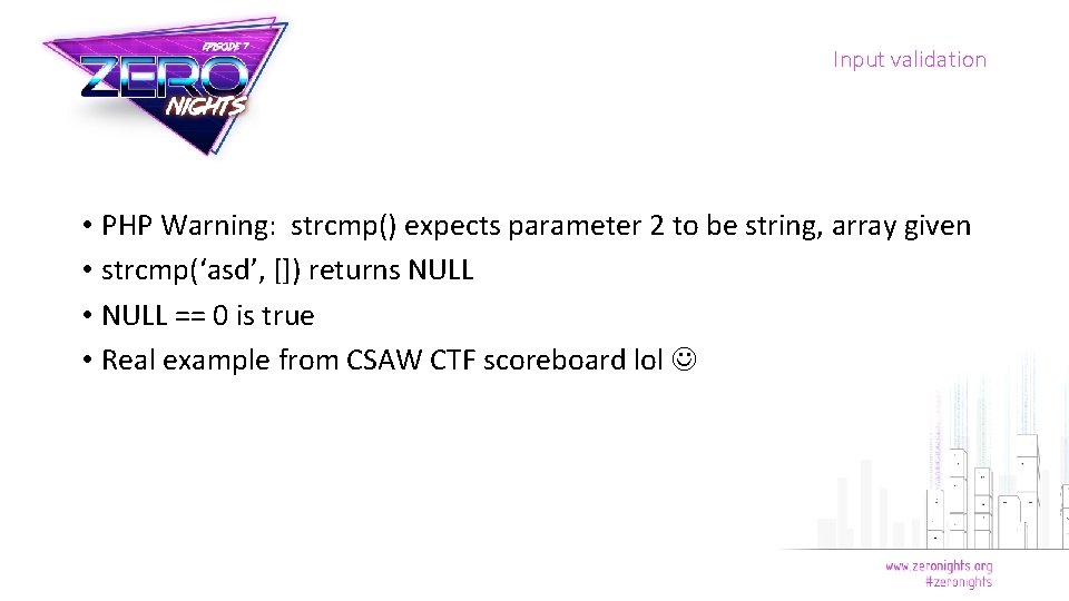 Input validation • PHP Warning: strcmp() expects parameter 2 to be string, array given