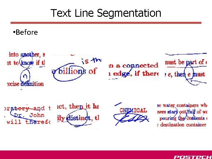 Text Line Segmentation • Before 