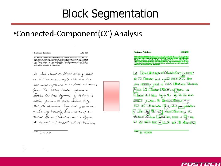 Block Segmentation • Connected-Component(CC) Analysis 