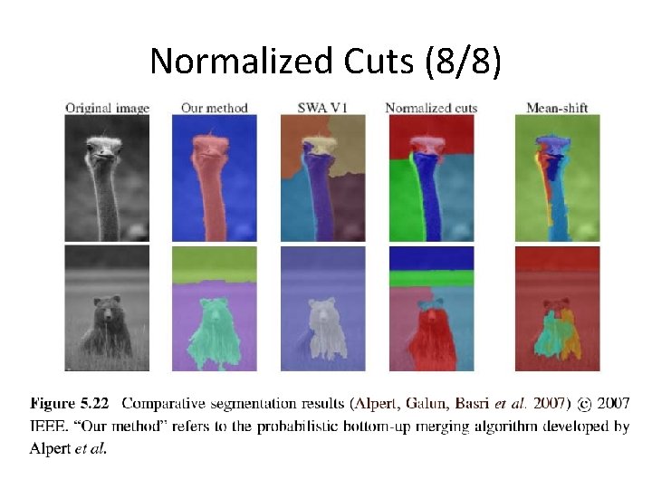 Normalized Cuts (8/8) Normalized Cuts (8/8)