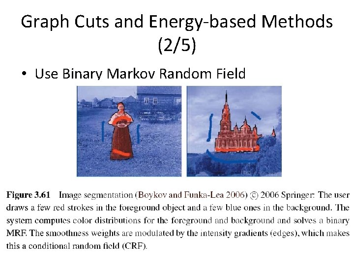 Graph Cuts and Energy-based Methods (2/5) • Use Binary Markov Random Field Optimization: Graph Cuts and Energy-based Methods (2/5) • Use Binary Markov Random Field Optimization:
