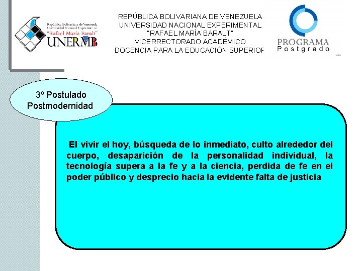 REPÚBLICA BOLIVARIANA DE VENEZUELA UNIVERSIDAD NACIONAL EXPERIMENTAL “RAFAEL MARÍA BARALT” VICERRECTORADO ACADÉMICO DOCENCIA PARA