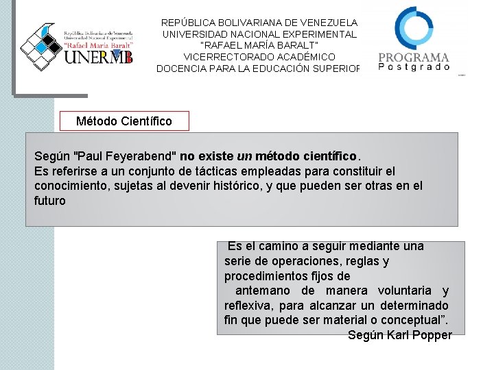 REPÚBLICA BOLIVARIANA DE VENEZUELA UNIVERSIDAD NACIONAL EXPERIMENTAL “RAFAEL MARÍA BARALT” VICERRECTORADO ACADÉMICO DOCENCIA PARA