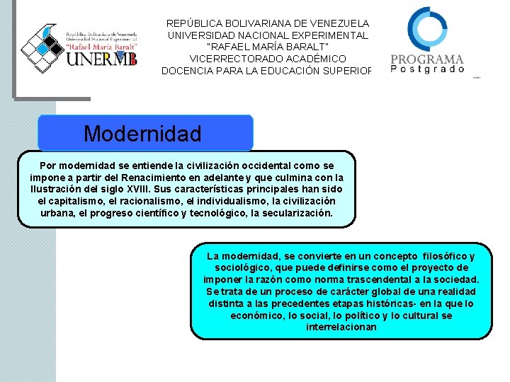 REPÚBLICA BOLIVARIANA DE VENEZUELA UNIVERSIDAD NACIONAL EXPERIMENTAL “RAFAEL MARÍA BARALT” VICERRECTORADO ACADÉMICO DOCENCIA PARA