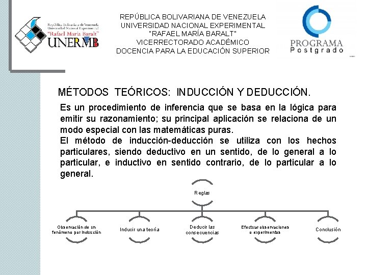 REPÚBLICA BOLIVARIANA DE VENEZUELA UNIVERSIDAD NACIONAL EXPERIMENTAL “RAFAEL MARÍA BARALT” VICERRECTORADO ACADÉMICO DOCENCIA PARA