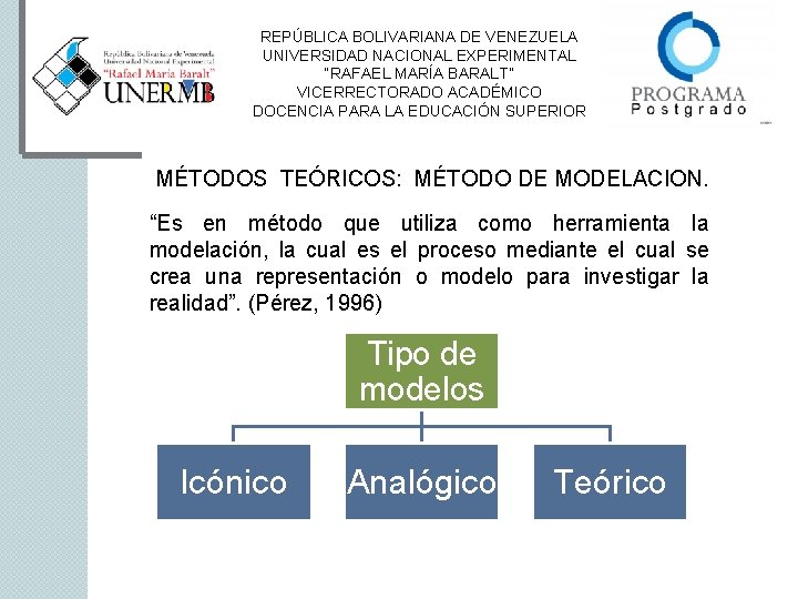 REPÚBLICA BOLIVARIANA DE VENEZUELA UNIVERSIDAD NACIONAL EXPERIMENTAL “RAFAEL MARÍA BARALT” VICERRECTORADO ACADÉMICO DOCENCIA PARA