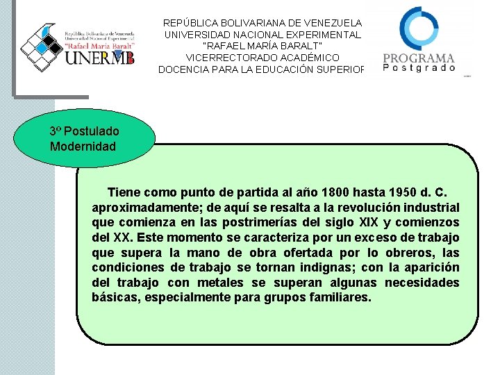 REPÚBLICA BOLIVARIANA DE VENEZUELA UNIVERSIDAD NACIONAL EXPERIMENTAL “RAFAEL MARÍA BARALT” VICERRECTORADO ACADÉMICO DOCENCIA PARA