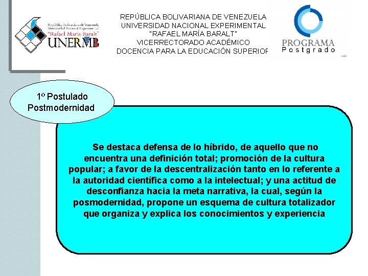 REPÚBLICA BOLIVARIANA DE VENEZUELA UNIVERSIDAD NACIONAL EXPERIMENTAL “RAFAEL MARÍA BARALT” VICERRECTORADO ACADÉMICO DOCENCIA PARA