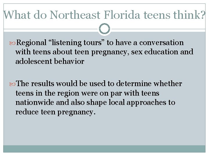 What do Northeast Florida teens think? Regional “listening tours” to have a conversation with